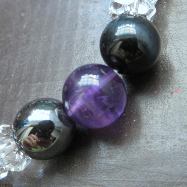 アメジストxホークアイxへマタイトブレスレット < 男性アクセサリー/時計 アメジストxホークアイxへマタイトブレスレット < 男性アクセサリー/時計の