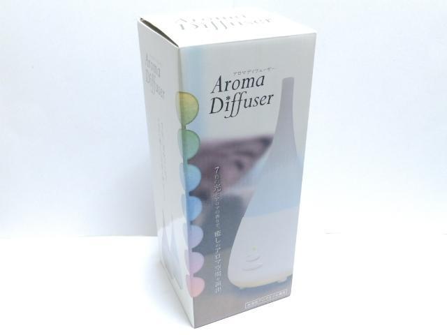 タイマー付♪7色に光るグラデーションLED 超音波式 間欠運転機能 アロマディフューザー ホワイト < 家電/AV  タイマー付♪7色に光るグラデーションLED 超音波式 間欠運転機能 アロマディフューザー ホワイト < 家電/AVの