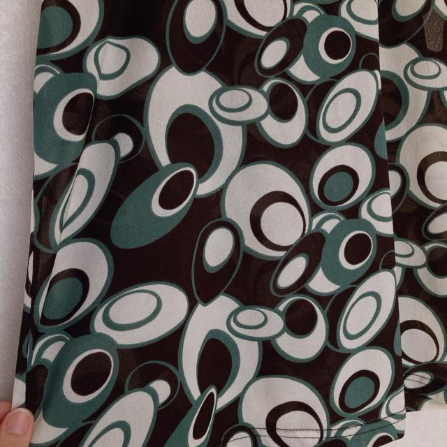 GRACIOUS キャップスリーブ 総柄 透け感 重ね着 トップス L N2m < 女性ファッション GRACIOUS キャップスリーブ 総柄 透け感 重ね着 トップス L N2m < 女性ファッションの