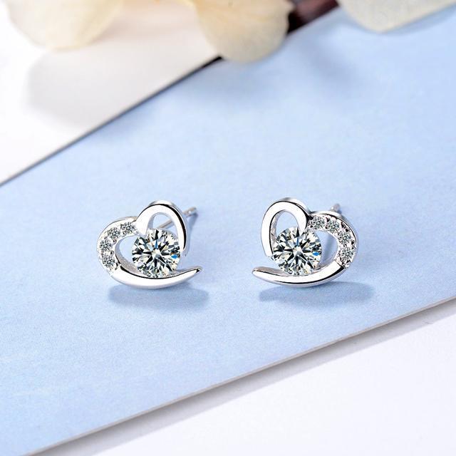 ハート ピアス シルバー【両耳セット】 < 女性アクセサリー/時計  ハート ピアス シルバー【両耳セット】 < 女性アクセサリー/時計の