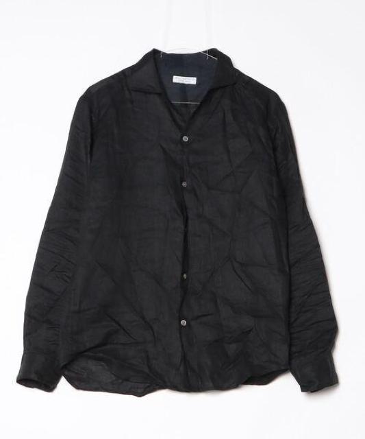 ☆ビューティ&ユース ユナイテッドアローズ リネンシャツ 麻シャツ 長袖シャツ/メンズ/L☆ブラック < ブランド ☆ビューティ&ユース ユナイテッドアローズ リネンシャツ 麻シャツ 長袖シャツ/メンズ/L☆ブラック < ブランドの