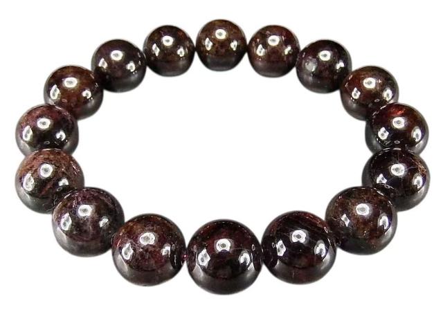 訳有AA天然石ガーネット大玉約13.5mmブレスレット数珠1月の誕生石 < 女性アクセサリー/時計  訳有AA天然石ガーネット大玉約13.5mmブレスレット数珠1月の誕生石  < 女性アクセサリー/時計の