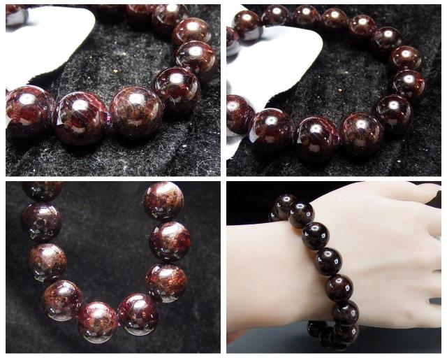 訳有AA天然石ガーネット大玉約13.5mmブレスレット数珠1月の誕生石 < 女性アクセサリー/時計  訳有AA天然石ガーネット大玉約13.5mmブレスレット数珠1月の誕生石 < 女性アクセサリー/時計の