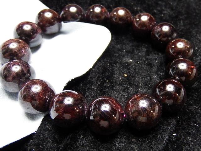 訳有AA天然石ガーネット大玉約13.5mmブレスレット数珠1月の誕生石 < 女性アクセサリー/時計  訳有AA天然石ガーネット大玉約13.5mmブレスレット数珠1月の誕生石 < 女性アクセサリー/時計の