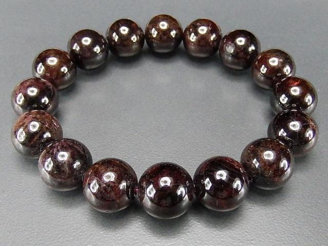 訳有AA天然石ガーネット大玉約13.5mmブレスレット数珠1月の誕生石 < 女性アクセサリー/時計  訳有AA天然石ガーネット大玉約13.5mmブレスレット数珠1月の誕生石 < 女性アクセサリー/時計の