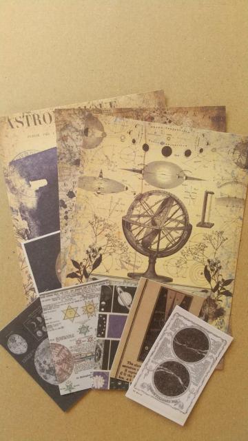 宇宙・天体 デザインペーパー&シール コラージュセット < インテリア/ライフ  宇宙・天体 デザインペーパー&シール コラージュセット  < インテリア/ライフの