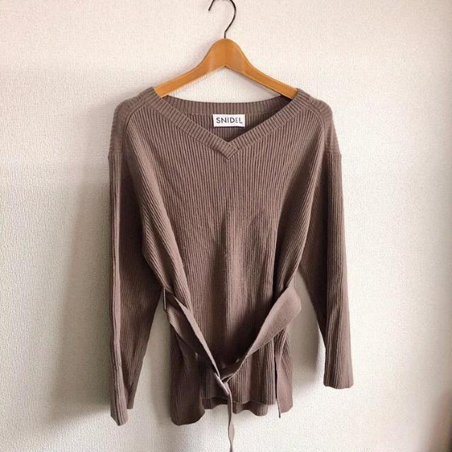 ◆snidel/スナイデル◆ベルト付きニット★ブラウンF*オーバーサイズ♪ < ブランド ◆snidel/スナイデル◆ベルト付きニット★ブラウンF*オーバーサイズ♪ < ブランドの