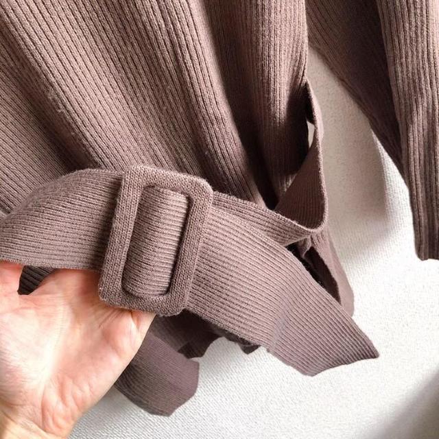 ◆snidel/スナイデル◆ベルト付きニット★ブラウンF*オーバーサイズ♪ < ブランド ◆snidel/スナイデル◆ベルト付きニット★ブラウンF*オーバーサイズ♪ < ブランドの