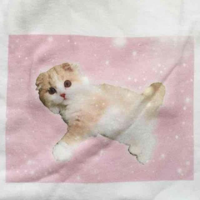 WEGO・ゆめかわネコフォトプリントTシャツ。ピンク < ブランド  WEGO・ゆめかわネコフォトプリントTシャツ。ピンク < ブランドの