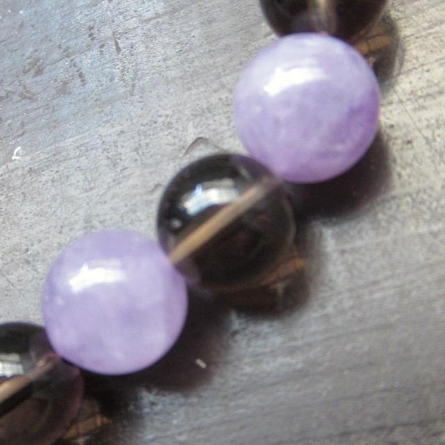 ラベンダーアメジストxスモーキークォーツブレスレット 天然石 パワーストーン < 女性アクセサリー/時計 ラベンダーアメジストxスモーキークォーツブレスレット 天然石 パワーストーン < 女性アクセサリー/時計の