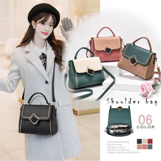 送料無料 新品 ショルダーバッグ レディース 斜め掛け バイカラー ハンドバッグ おしゃれ < 女性ファッション  送料無料 新品 ショルダーバッグ レディース 斜め掛け バイカラー ハンドバッグ おしゃれ  < 女性ファッションの