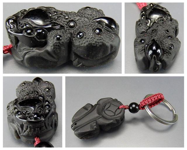 AAAオブシディアンヒキュウ仕様2天然石彫刻品キーホルダー魔除け金運蓄財運 < 男性アクセサリー/時計  AAAオブシディアンヒキュウ仕様2天然石彫刻品キーホルダー魔除け金運蓄財運 < 男性アクセサリー/時計の
