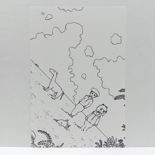 オリジナルイラスト 手描きイラスト 水平線 ハンドメイド インテリア 絵 モノクロ 白黒 原画 アナログ アート 自作 島 art < アニメ/コミック/キャラクター  オリジナルイラスト 手描きイラスト 水平線 ハンドメイド インテリア 絵 モノクロ 白黒 原画 アナログ アート 自作 島 art  < アニメ/コミック/キャラクターの