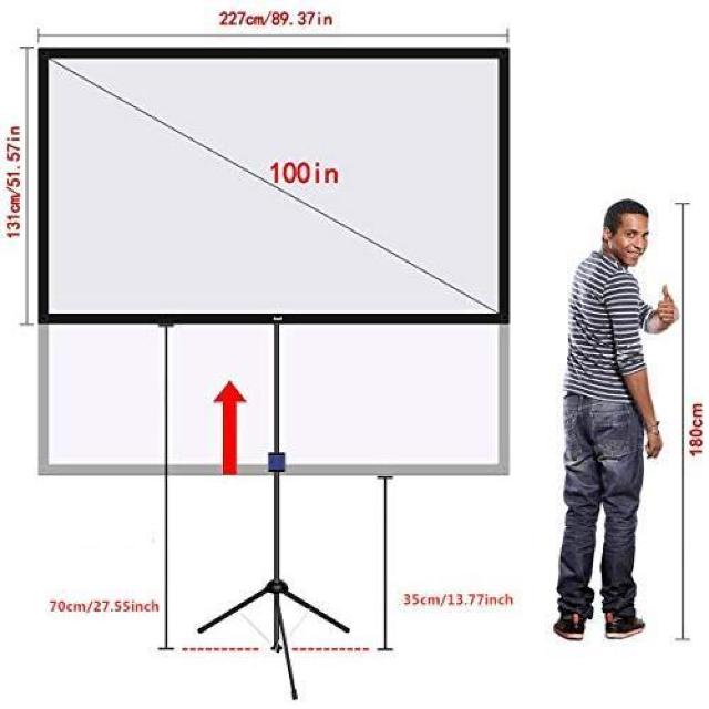 4K対応 プロジェクタースクリーン 自立式 携帯型 三脚式 屋内屋外兼用 最大100型 < 家電/AV 4K対応 プロジェクタースクリーン 自立式 携帯型 三脚式 屋内屋外兼用 最大100型 < 家電/AVの