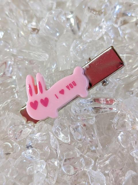 *HM*  幼児用☆『ウサギ☆ピンクB』☆ヘアクリップ < キッズ/ベビー  *HM*  幼児用☆『ウサギ☆ピンクB』☆ヘアクリップ < キッズ/ベビーの