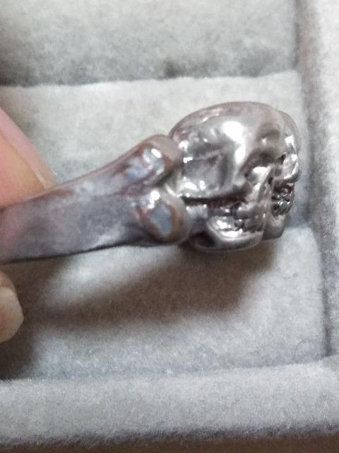 かなり使用感あり ドクロリング 髑髏(スカル) < 男性アクセサリー/時計  かなり使用感あり ドクロリング 髑髏(スカル) < 男性アクセサリー/時計の