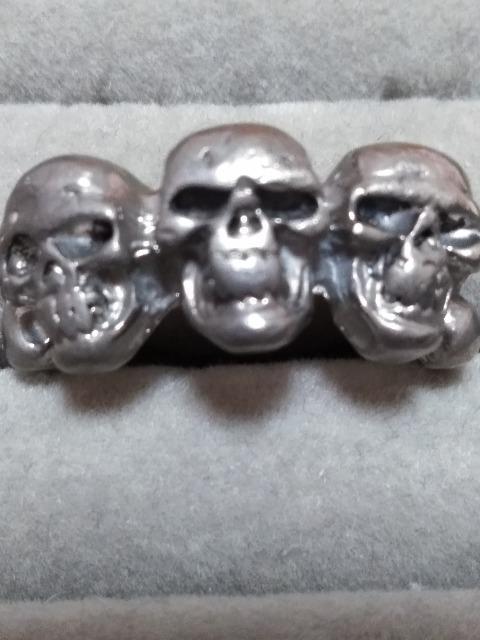 かなり使用感あり ドクロリング 髑髏(スカル) < 男性アクセサリー/時計  かなり使用感あり ドクロリング 髑髏(スカル) < 男性アクセサリー/時計の