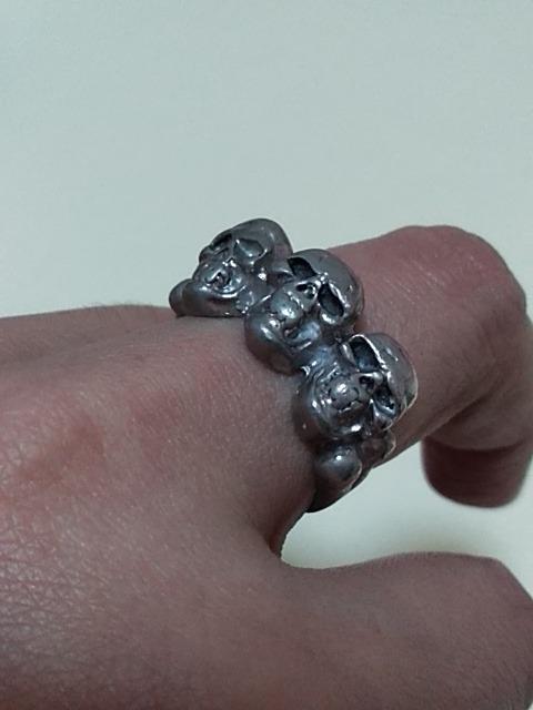 かなり使用感あり ドクロリング 髑髏(スカル) < 男性アクセサリー/時計  かなり使用感あり ドクロリング 髑髏(スカル) < 男性アクセサリー/時計の