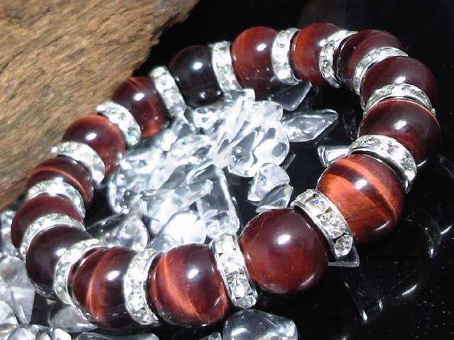 12ミリ§レッドタイガーアイ銀ロンデル赤虎目石数珠 < 男性アクセサリー/時計 12ミリ§レッドタイガーアイ銀ロンデル赤虎目石数珠 < 男性アクセサリー/時計の