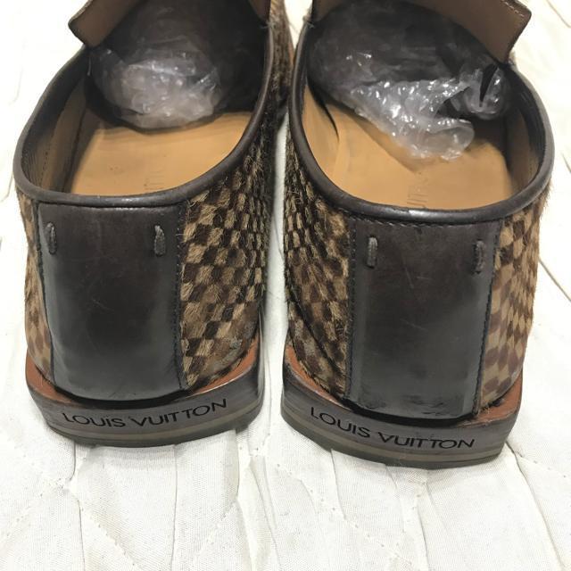 正規品 ルイヴィトン ダミエハラコ ローファー 5.5 < ブランド  正規品 ルイヴィトン ダミエハラコ ローファー 5.5 < ブランドの