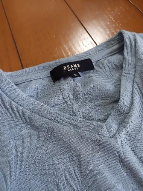 BEAMS HEART MEN'S★柔らか長袖トップス..ロンT★男女OK★新品同様★葉模様★ビームスハート★素敵.着心地抜群★ < 男性ファッション BEAMS HEART MEN'S★柔らか長袖トップス..ロンT★男女OK★新品同様★葉模様★ビームスハート★素敵.着心地抜群★ < 男性ファッションの
