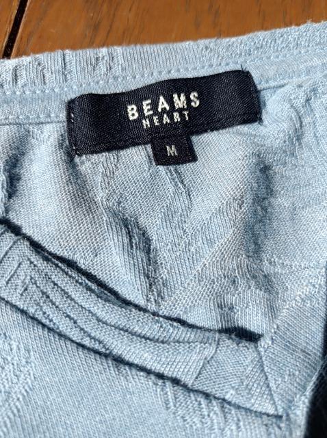 BEAMS HEART MEN'S★柔らか長袖トップス..ロンT★男女OK★新品同様★葉模様★ビームスハート★素敵.着心地抜群★ < 男性ファッション BEAMS HEART MEN'S★柔らか長袖トップス..ロンT★男女OK★新品同様★葉模様★ビームスハート★素敵.着心地抜群★ < 男性ファッションの