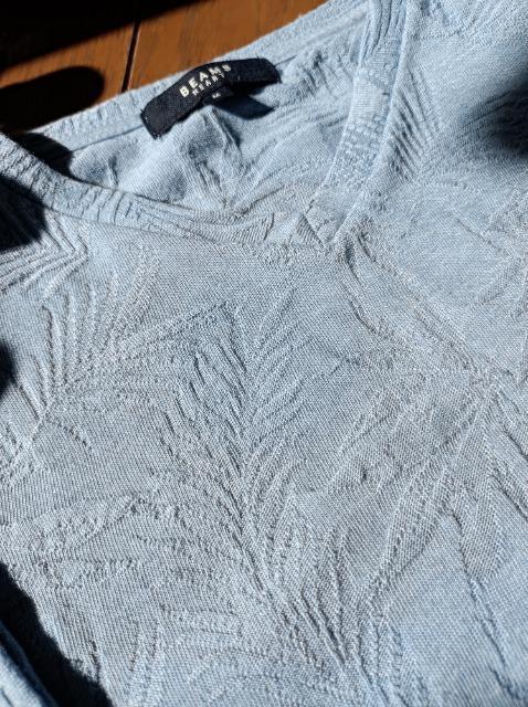 BEAMS HEART MEN'S★柔らか長袖トップス..ロンT★男女OK★新品同様★葉模様★ビームスハート★素敵.着心地抜群★ < 男性ファッション BEAMS HEART MEN'S★柔らか長袖トップス..ロンT★男女OK★新品同様★葉模様★ビームスハート★素敵.着心地抜群★ < 男性ファッションの