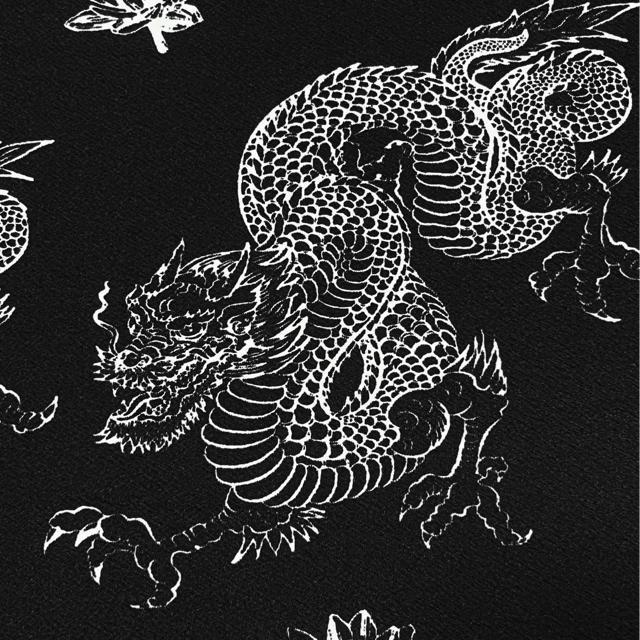 【SHEIN】ポンチ素材☆チャイナ風ドラゴン柄カットソー☆龍 < 女性ファッション  【SHEIN】ポンチ素材☆チャイナ風ドラゴン柄カットソー☆龍 < 女性ファッションの