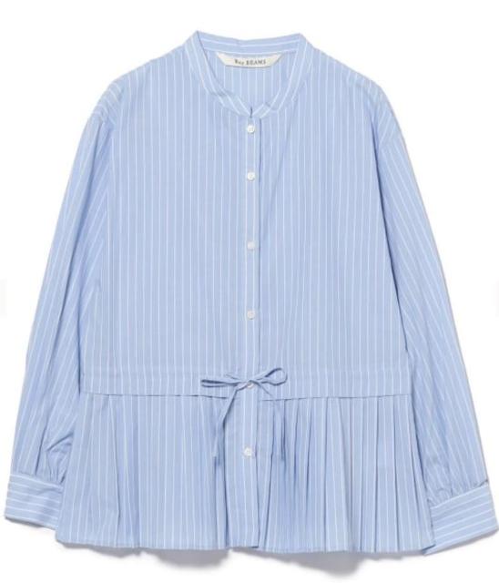 レディース プリーツ キリカエ バンドカラー シャツ < 女性ファッション レディース プリーツ キリカエ バンドカラー シャツ < 女性ファッションの