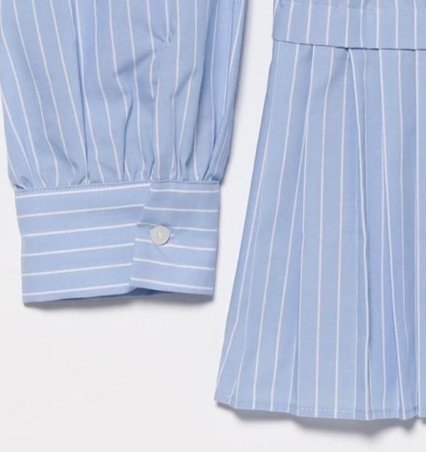 レディース プリーツ キリカエ バンドカラー シャツ < 女性ファッション レディース プリーツ キリカエ バンドカラー シャツ < 女性ファッションの