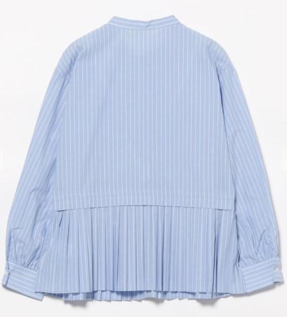 レディース プリーツ キリカエ バンドカラー シャツ < 女性ファッション レディース プリーツ キリカエ バンドカラー シャツ < 女性ファッションの