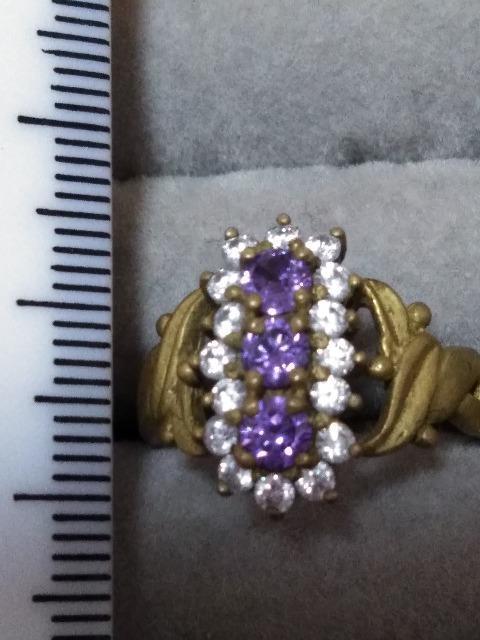 ブラス素材のキラキララインストーンリング < 女性アクセサリー/時計  ブラス素材のキラキララインストーンリング < 女性アクセサリー/時計の