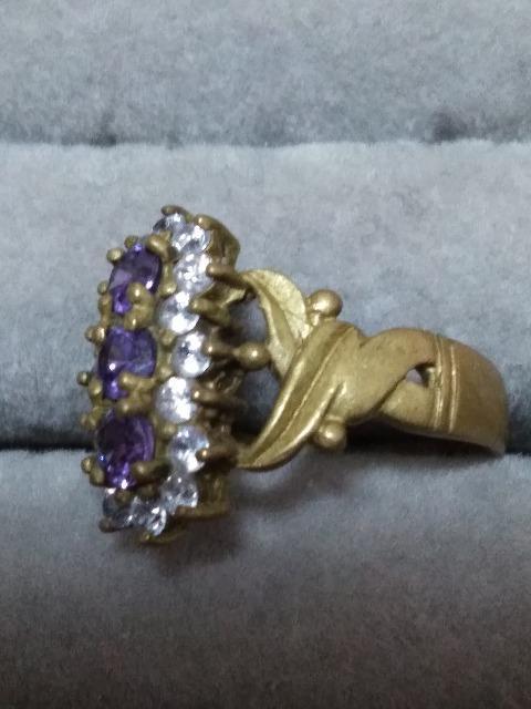 ブラス素材のキラキララインストーンリング < 女性アクセサリー/時計  ブラス素材のキラキララインストーンリング < 女性アクセサリー/時計の