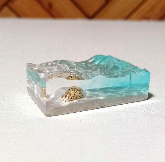 【193】海のかけら 立体波紋 マグネット 海レジン 冷蔵庫 透明感 < インテリア/ライフ 【193】海のかけら 立体波紋 マグネット 海レジン 冷蔵庫 透明感 < インテリア/ライフの