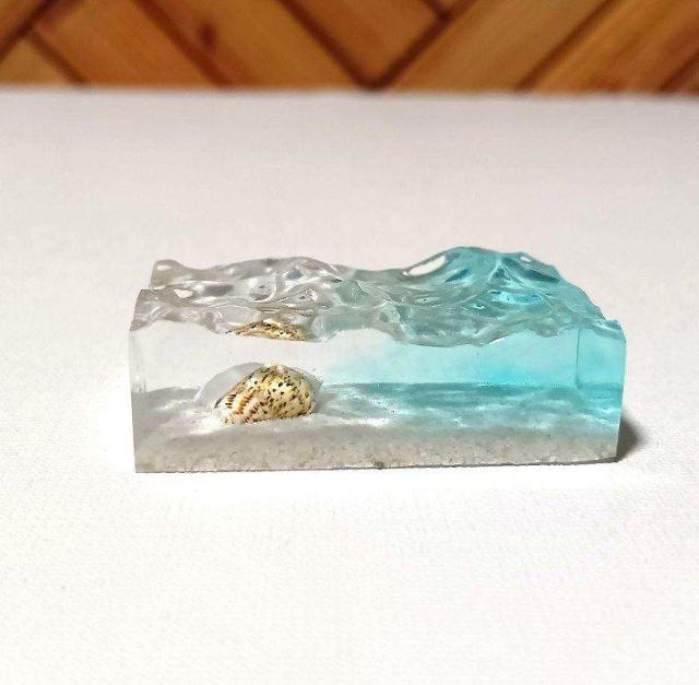 【193】海のかけら 立体波紋 マグネット 海レジン 冷蔵庫 透明感 < インテリア/ライフ 【193】海のかけら 立体波紋 マグネット 海レジン 冷蔵庫 透明感 < インテリア/ライフの