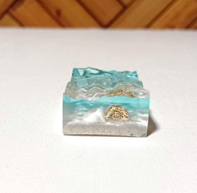 【193】海のかけら 立体波紋 マグネット 海レジン 冷蔵庫 透明感 < インテリア/ライフ 【193】海のかけら 立体波紋 マグネット 海レジン 冷蔵庫 透明感 < インテリア/ライフの