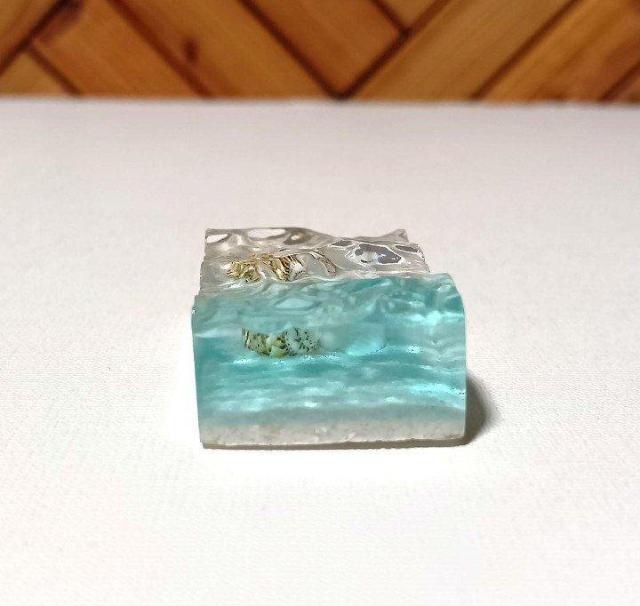 【193】海のかけら 立体波紋 マグネット 海レジン 冷蔵庫 透明感 < インテリア/ライフ 【193】海のかけら 立体波紋 マグネット 海レジン 冷蔵庫 透明感 < インテリア/ライフの