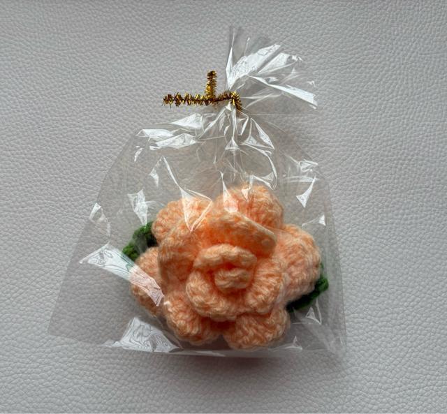 ハンドメイド アクリルたわし 薔薇 抗菌防臭 アプリコット プレゼント バザー < 女性ファッション ハンドメイド アクリルたわし 薔薇 抗菌防臭 アプリコット プレゼント バザー < 女性ファッションの