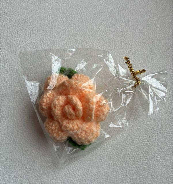 ハンドメイド アクリルたわし 薔薇 抗菌防臭 アプリコット プレゼント バザー < 女性ファッション ハンドメイド アクリルたわし 薔薇 抗菌防臭 アプリコット プレゼント バザー < 女性ファッションの