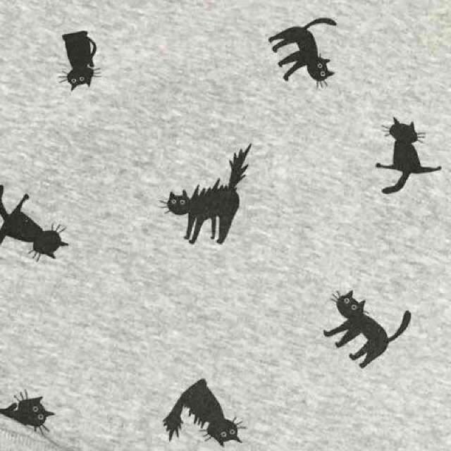 猫キャラクター柄裏起毛プルオーバー。グレー < 女性ファッション 猫キャラクター柄裏起毛プルオーバー。グレー < 女性ファッションの