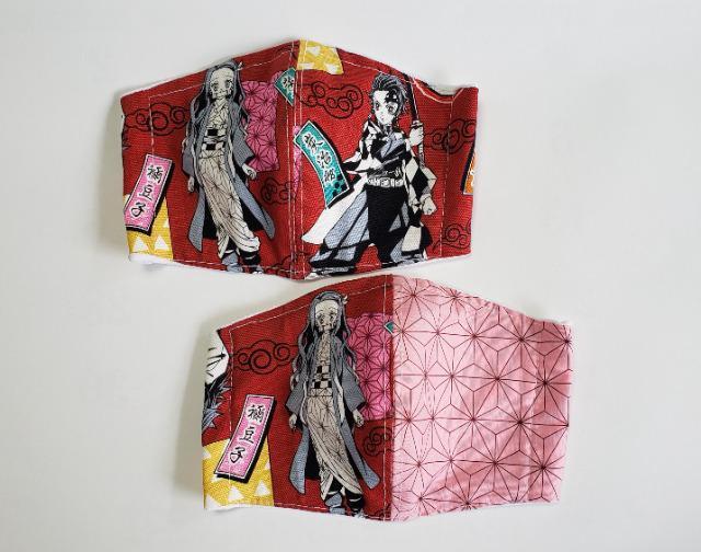 S2N★【限定】【レア】柔らかいマスク 接触冷感立体マスク 禰豆子 2枚(*^^*)ハンドメイド < 女性ファッション  S2N★【限定】【レア】柔らかいマスク 接触冷感立体マスク 禰豆子 2枚(*^^*)ハンドメイド  < 女性ファッションの