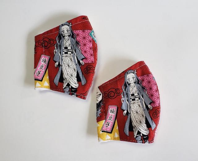 S2N★【限定】【レア】柔らかいマスク 接触冷感立体マスク 禰豆子 2枚(*^^*)ハンドメイド < 女性ファッション  S2N★【限定】【レア】柔らかいマスク 接触冷感立体マスク 禰豆子 2枚(*^^*)ハンドメイド < 女性ファッションの