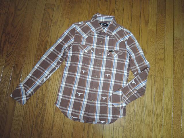 MARBLES マーブルズ 長袖チェックシャツ S 茶 ラメドット バッファロー 薄手 TMT < ブランド  MARBLES マーブルズ 長袖チェックシャツ S 茶 ラメドット バッファロー 薄手 TMT < ブランドの