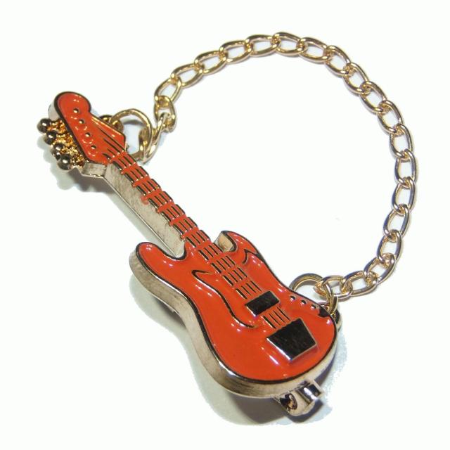 エレキギター ギター ベース エナメル バッジ ブローチ ピンバッジ オレンジ色 ストラップ < 男性アクセサリー/時計  エレキギター ギター ベース エナメル バッジ ブローチ ピンバッジ オレンジ色 ストラップ < 男性アクセサリー/時計の