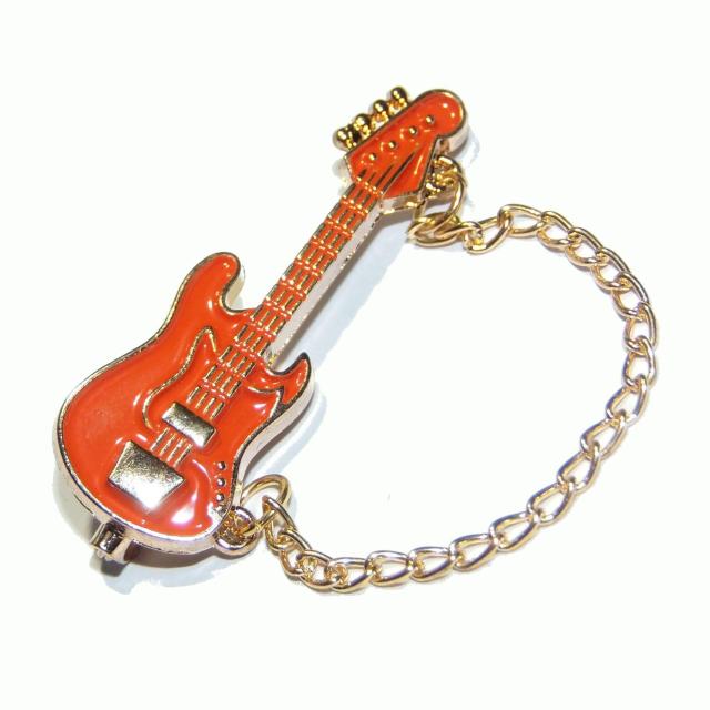 エレキギター ギター ベース エナメル バッジ ブローチ ピンバッジ オレンジ色 ストラップ < 男性アクセサリー/時計  エレキギター ギター ベース エナメル バッジ ブローチ ピンバッジ オレンジ色 ストラップ < 男性アクセサリー/時計の
