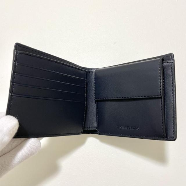 マイケルコース 財布 ウォレット 二つ折り シグネチャー メンズ 青 ブルー < 男性ファッション マイケルコース 財布 ウォレット 二つ折り シグネチャー メンズ 青 ブルー < 男性ファッションの