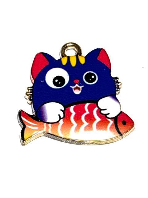 782 魚を持った猫ちゃん 1個 ねこ ネコ アクセサリーチャーム 金属パーツ < ペット/手芸/園芸 782 魚を持った猫ちゃん 1個 ねこ ネコ アクセサリーチャーム 金属パーツ < ペット/手芸/園芸の