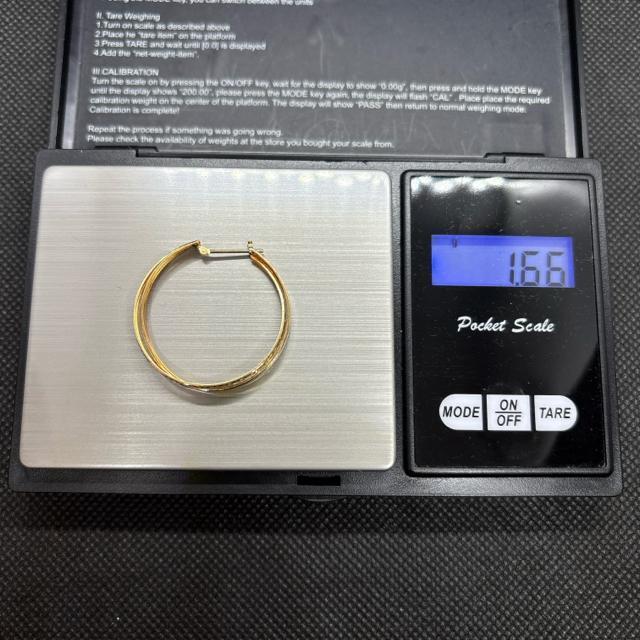 即決 K18 イエローゴールド ピアス 片耳のみ < 女性アクセサリー/時計 即決 K18 イエローゴールド ピアス 片耳のみ < 女性アクセサリー/時計の