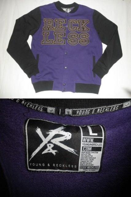 ☆USA人気急上昇!!B系【YOUNG & RECKLESS】スタジャン風JKT US L < 男性ファッション  ☆USA人気急上昇!!B系【YOUNG & RECKLESS】スタジャン風JKT US L < 男性ファッションの