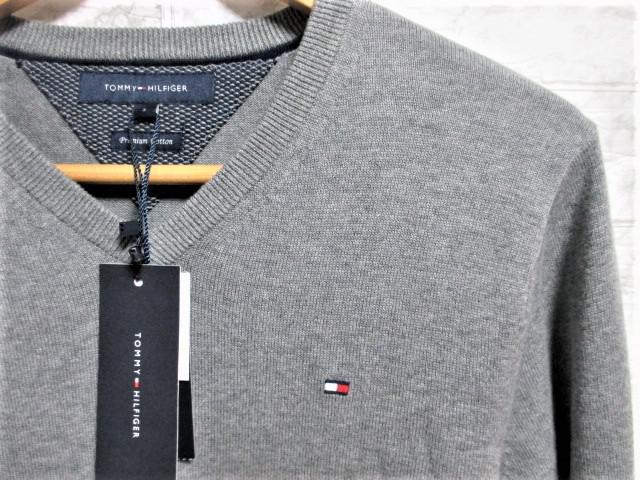 ☆TOMMY HILFIGER トミーヒルフィガー プレミアムコットン ワンポイント Vネック ニット セーター/メンズ/S☆新品 < ブランド ☆TOMMY HILFIGER トミーヒルフィガー プレミアムコットン ワンポイント Vネック ニット セーター/メンズ/S☆新品 < ブランドの